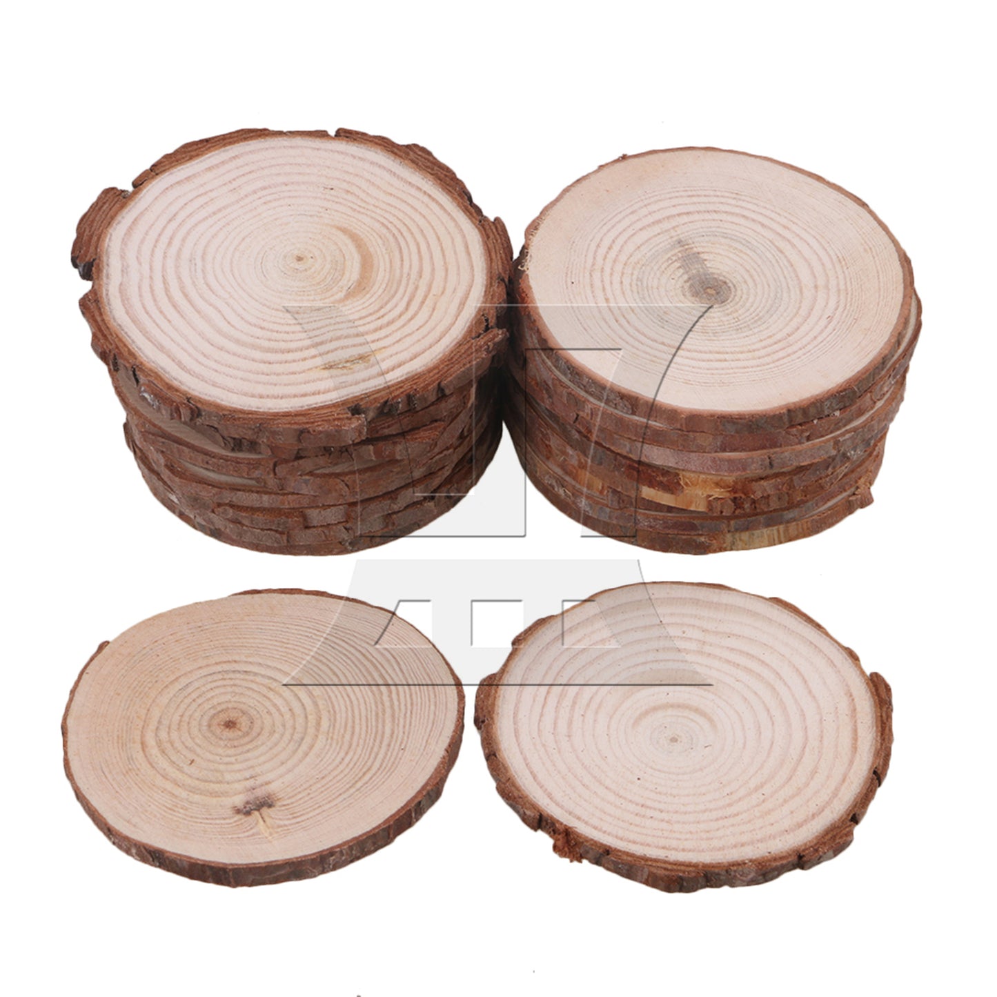 BQLZR Natural Pine Wood Slices Circles with Tree Bark Log Discs 7-8CM Dia BQLZR