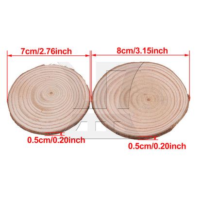 BQLZR Natural Pine Wood Slices Circles with Tree Bark Log Discs 7-8CM Dia BQLZR