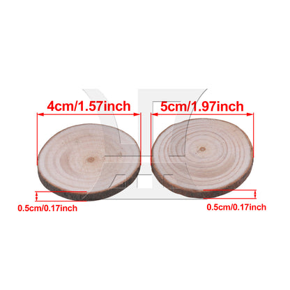 BQLZR 20x Natural Pine Wood Slices Circles with Tree Bark Log Discs 4-5CM Dia BQLZR