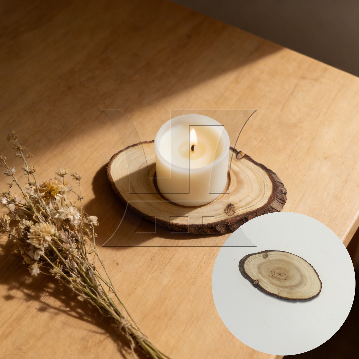 BQLZR 10x Oval Shape Natural Pine Wood Log Slice Circle with Tree Bark 14x6CM BQLZR