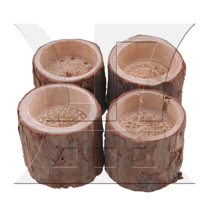 BQLZR Tree Branch Candle Stand 5cm Brown Wooden Candlesticks for Wedding