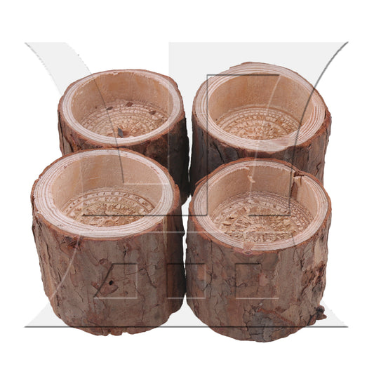 BQLZR Tree Branch Candle Stand 5cm Brown Wooden Candlesticks for Wedding