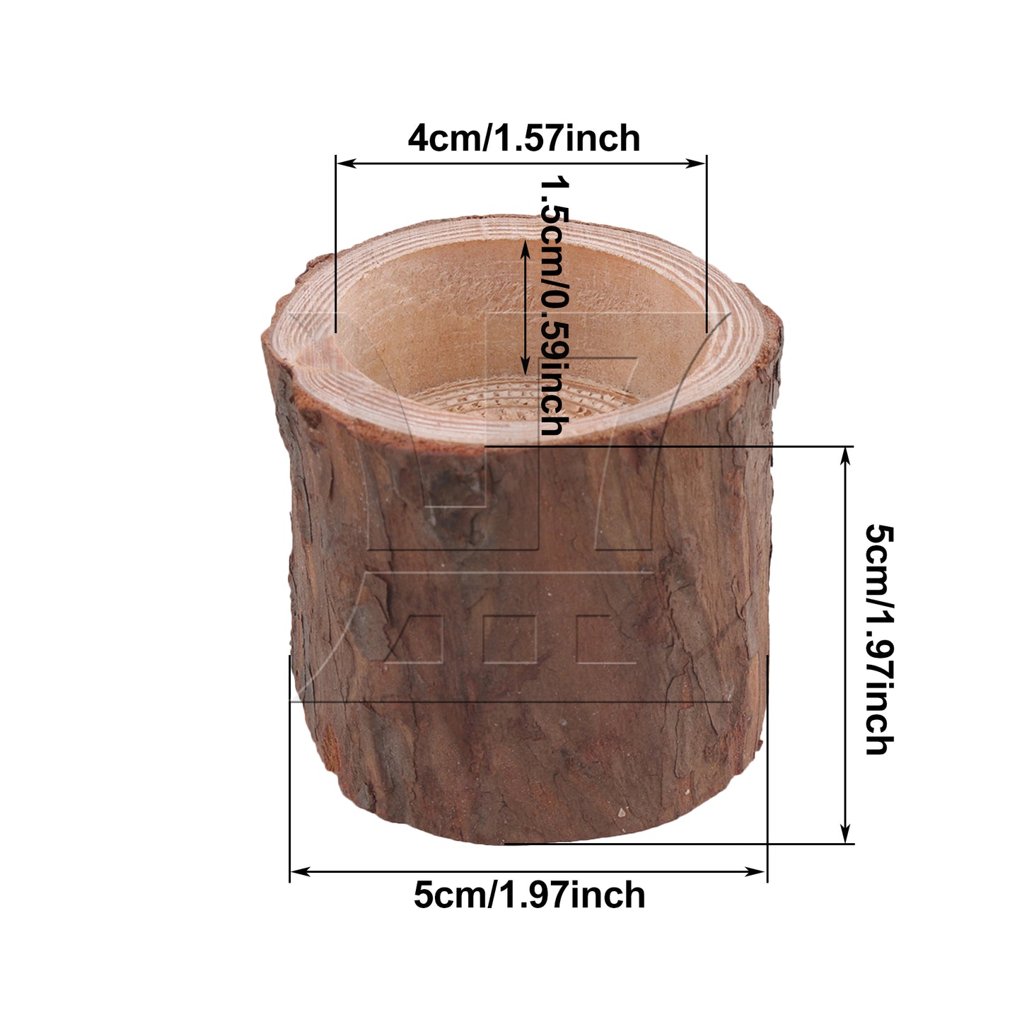 BQLZR Tree Branch Candle Stand 5cm Brown Wooden Candlesticks for Wedding