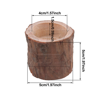 BQLZR Tree Branch Candle Stand 5cm Brown Wooden Candlesticks for Wedding