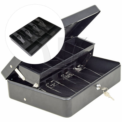 BQLZR Coin And Bills Tray Cash Drawer Case Replace 4 Bills 3 Coins Storage Box Black