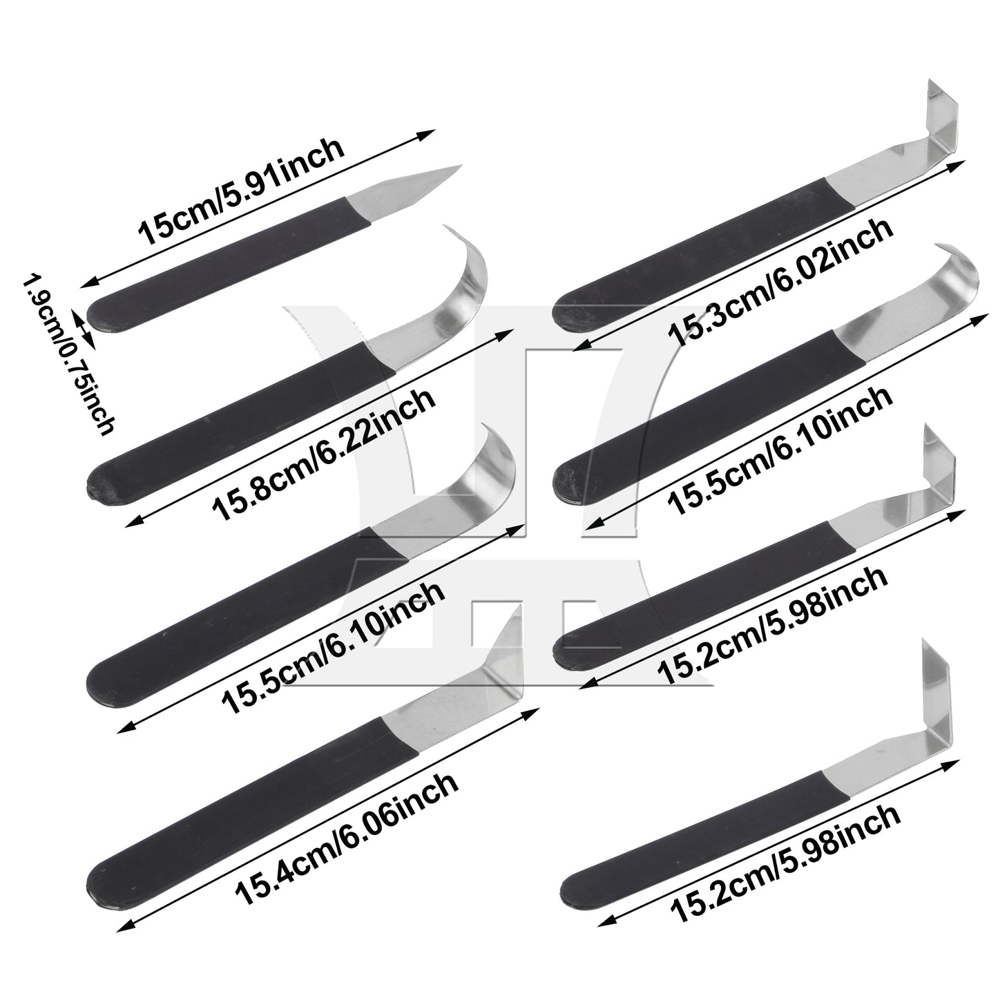 BQLZR 8Pieces Stainless Steel Ceramics Clay Sculpting Tools Kit for Pottery Craft