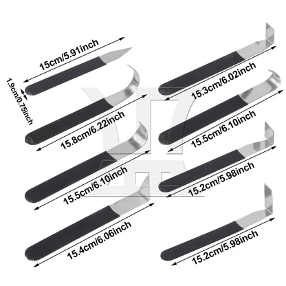 BQLZR 8Pieces Stainless Steel Ceramics Clay Sculpting Tools Kit for Pottery Craft