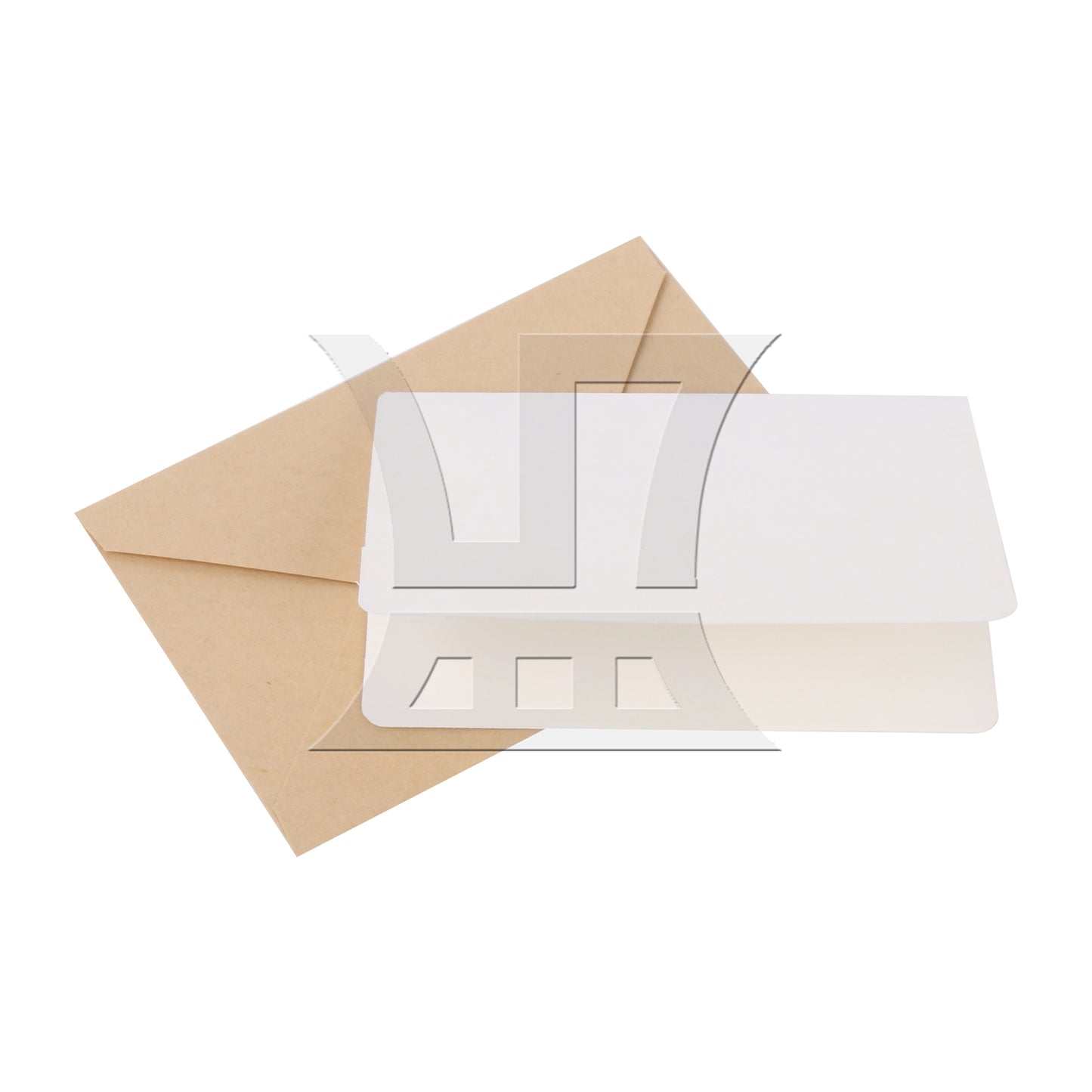 BQLZR White Blank Greeting Card 5.5" x 7" for DIY Craft Making Wedding w/ Envelope