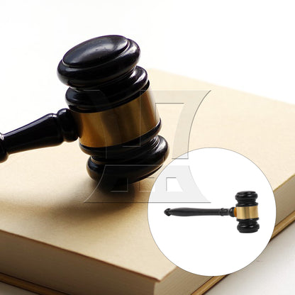 BQLZR Black Wood Gavel Hammer for Auction Court Handcrafted 9.84" x 1.65" x 3.03"