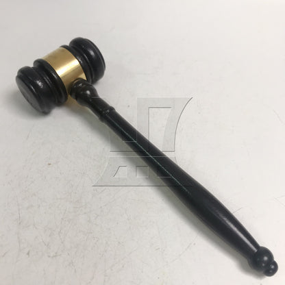 BQLZR Black Wood Gavel Hammer for Auction Court Handcrafted 9.84" x 1.65" x 3.03"