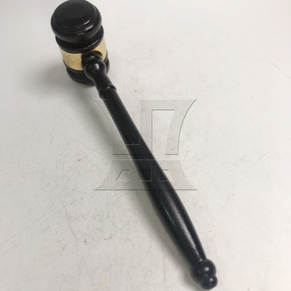 BQLZR Black Wood Gavel Hammer for Auction Court Handcrafted 9.84" x 1.65" x 3.03"
