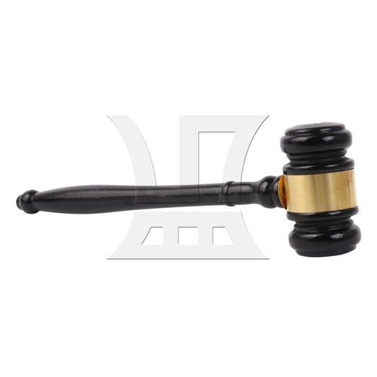 BQLZR Black Wood Gavel Hammer for Auction Court Handcrafted 9.84" x 1.65" x 3.03"