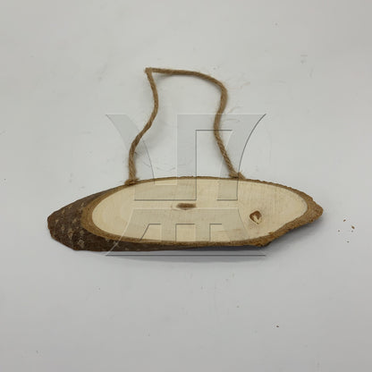 BQLZR 1pc Oval Natural Slice Length 17-21cm Width 5-7cm Thickness 1cm Wedding Decoration Party Decoration Wood Piece