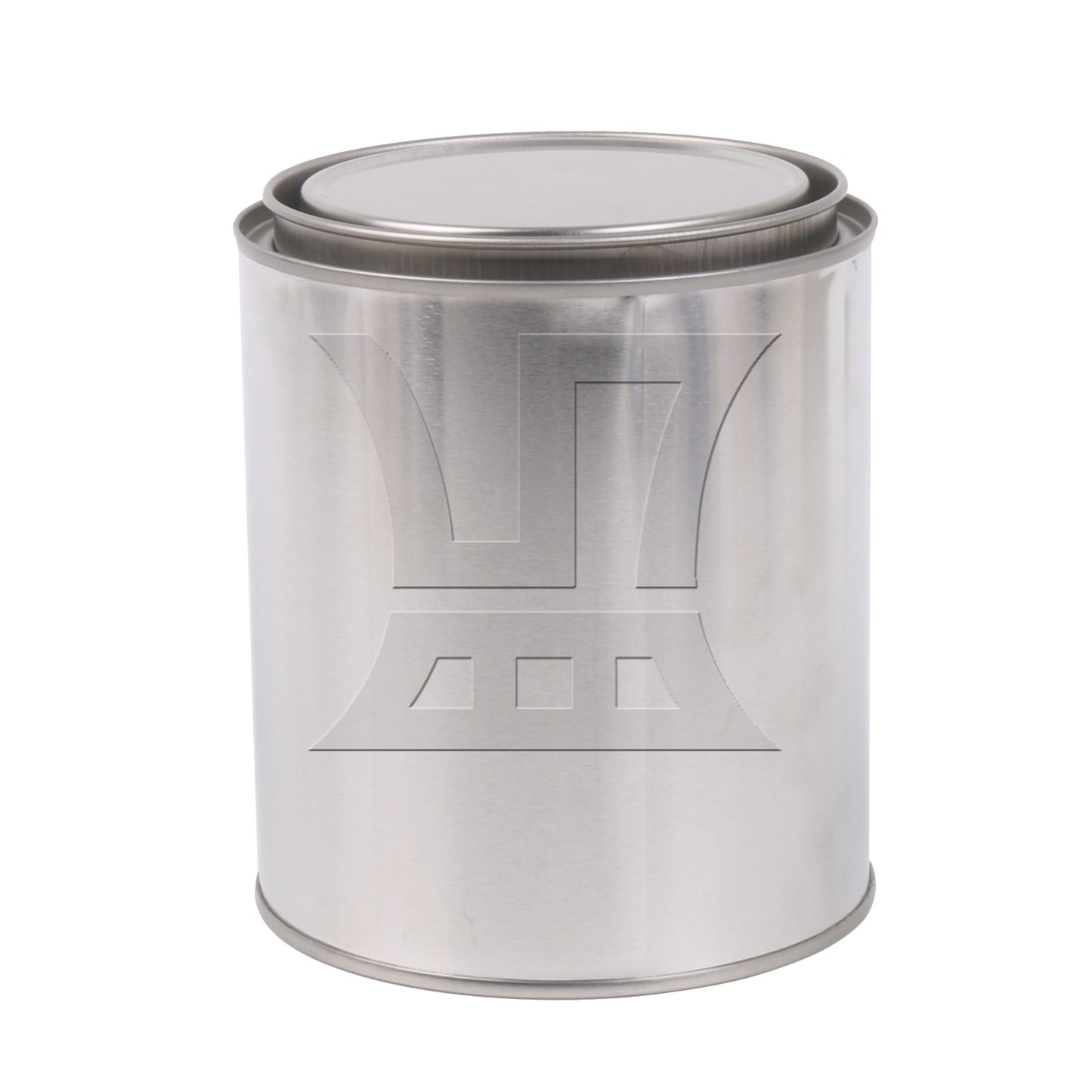 BQLZR Silver Paint Can Jar Storage Container for Leftover 2 Pint Capacity with Lid