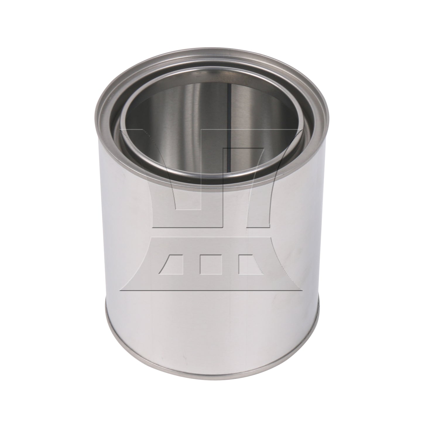 BQLZR Silver Paint Can Jar Storage Container for Leftover 2 Pint Capacity with Lid