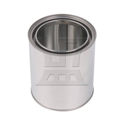BQLZR Silver Paint Can Jar Storage Container for Leftover 2 Pint Capacity with Lid