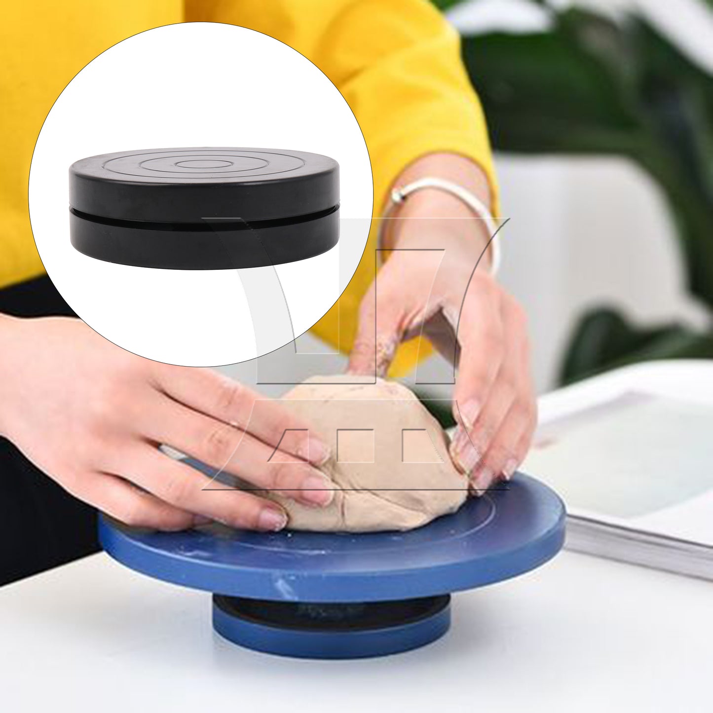 BQLZR Double Side Plastic Swivel Turntable for Art Class Rotation Table 4.45 inch