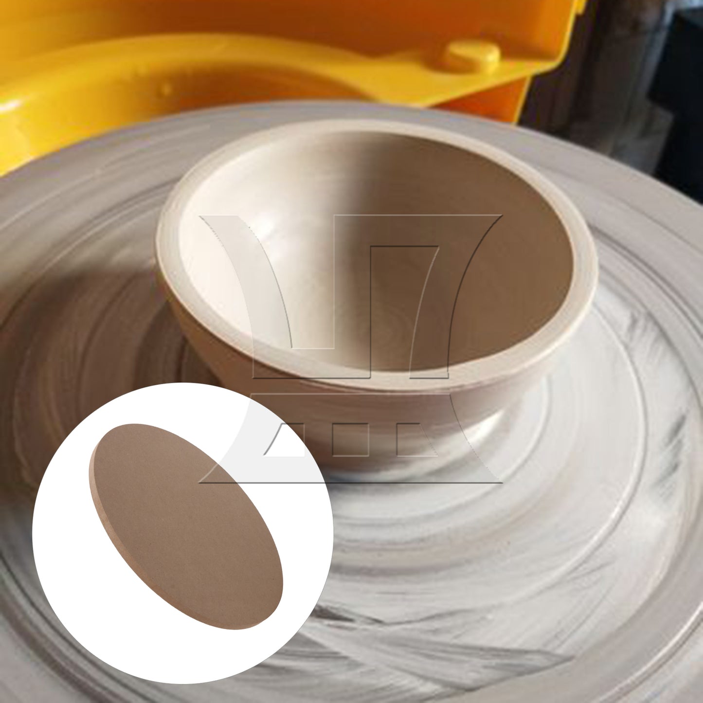 BQLZR 1pc Ceramic Drying Plate, 25cm Round, Suitable For Ceramic Production