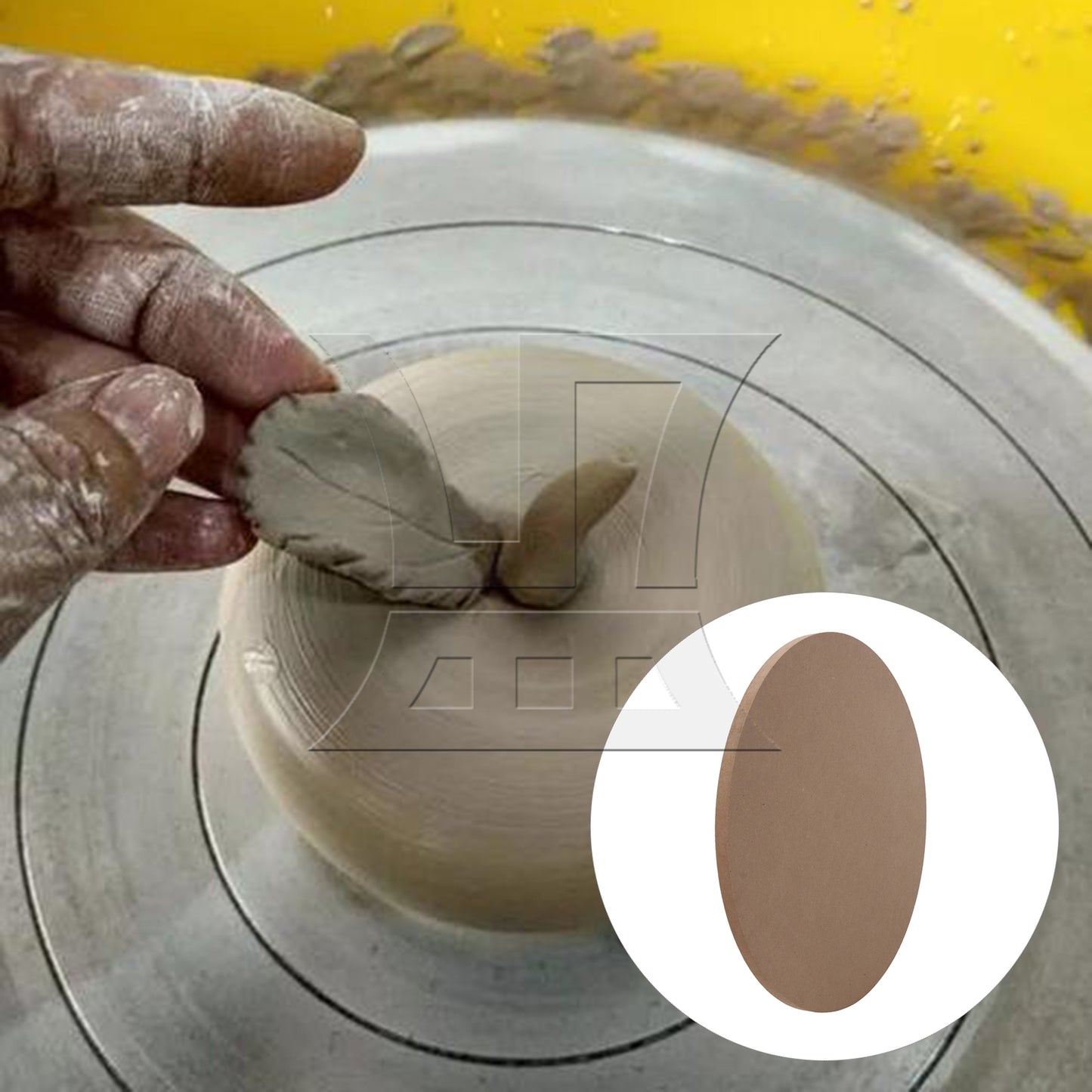 BQLZR 1pc Ceramic Drying Plate, 25cm Round, Suitable For Ceramic Production