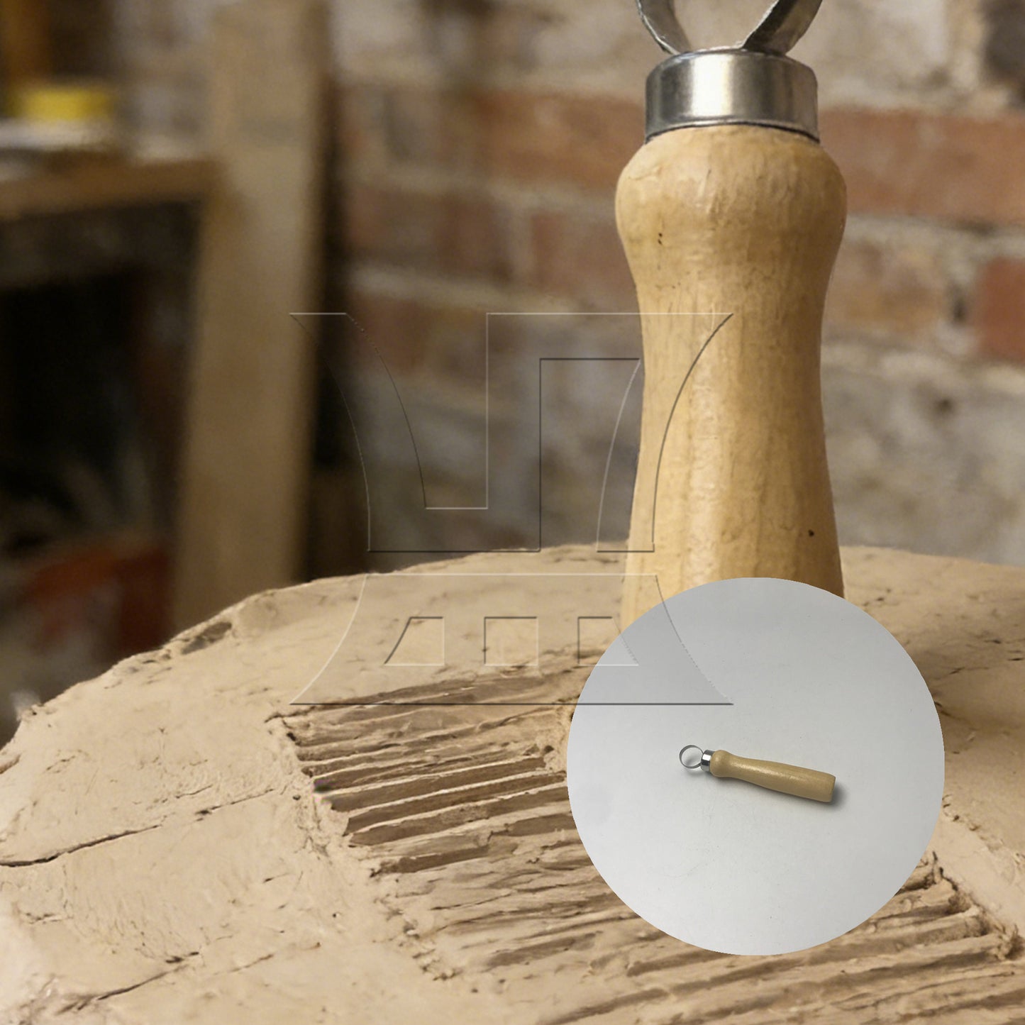 BQLZR 1pc Clay Sculpting Tool Type 6 Traditional Handmade Ceramic Tools 12.5x2.1cm