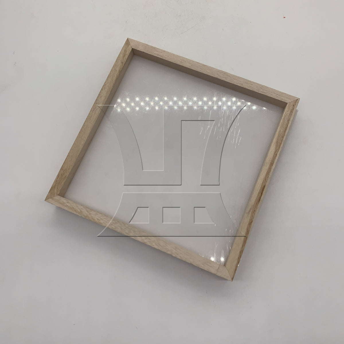 BQLZR 1pc Square Glass Picture Frame 20x20cm Double-layer for Handicraft