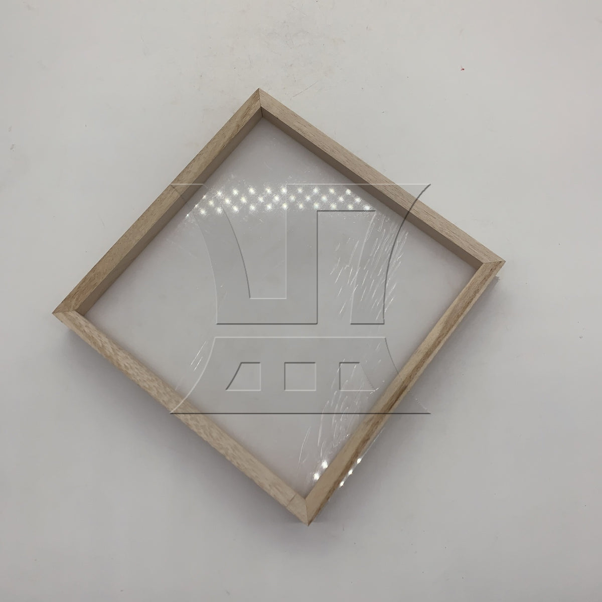 BQLZR 1pc Square Glass Picture Frame 20x20cm Double-layer for Handicraft