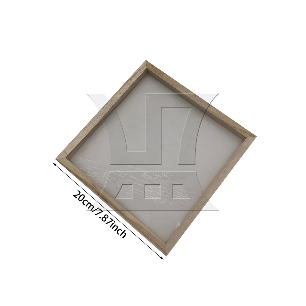 BQLZR 1pc Square Glass Picture Frame 20x20cm Double-layer for Handicraft