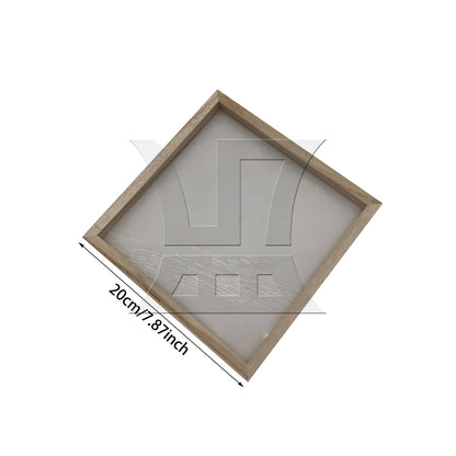 BQLZR 1pc Square Glass Picture Frame 20x20cm Double-layer for Handicraft