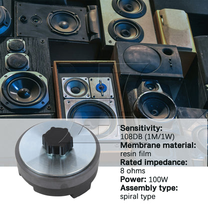 BQLZR 100 Watt 8 Ohms Audio Speaker Diaphragm Horn Driver for Music Lover 44.4 Cores