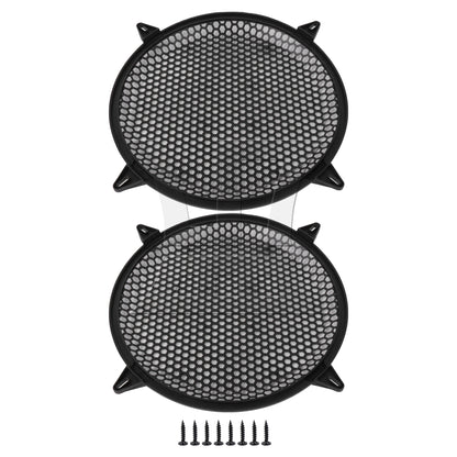 BQLZR Grill Covers Black Round Plastic Mesh Grilles for Car Audio