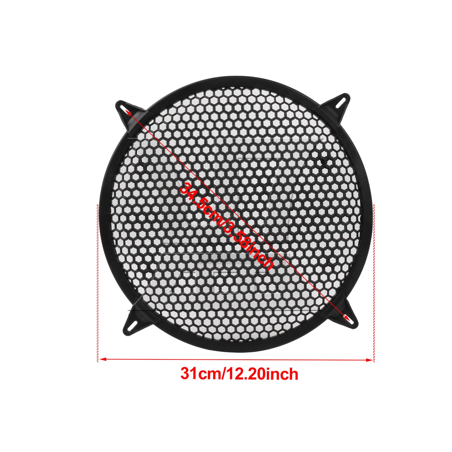 BQLZR Grill Covers Black Round Plastic Mesh Grilles for Car Audio