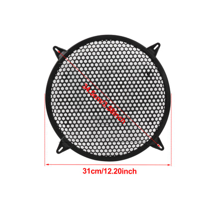 BQLZR Grill Covers Black Round Plastic Mesh Grilles for Car Audio