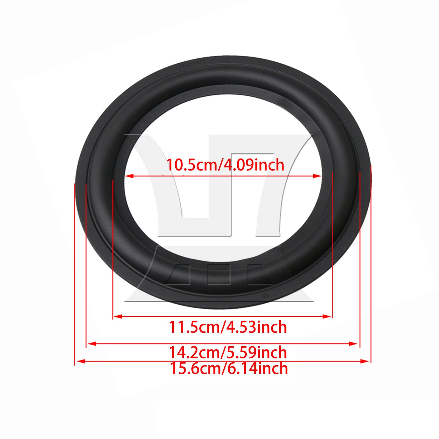 BQLZR 1pc Speaker Rubber Edge Folding Ring 156mm Subwoofer Speaker Repair Accessories