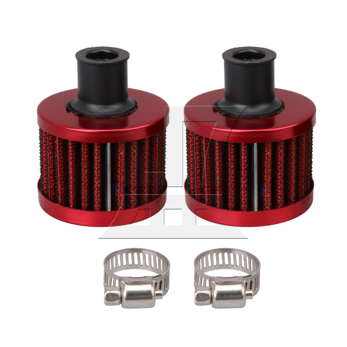 BQLZR 2x 13Mm Red Cone Mini Oil Air Intake Crankcase Vent Valve Cover Breather Filter