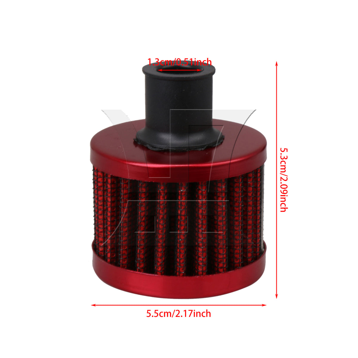 BQLZR 2x 13Mm Red Cone Mini Oil Air Intake Crankcase Vent Valve Cover Breather Filter