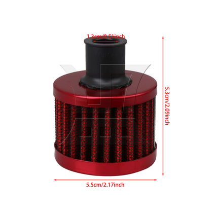 BQLZR 2x 13Mm Red Cone Mini Oil Air Intake Crankcase Vent Valve Cover Breather Filter