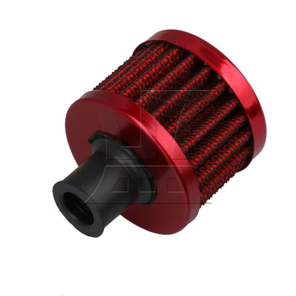BQLZR 2x 13Mm Red Cone Mini Oil Air Intake Crankcase Vent Valve Cover Breather Filter