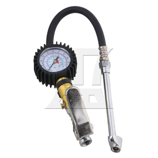 BQLZR 220 PSI Air Chuck Car Trucks With Dial Tire Inflator Gauge Dual Flexible Hose