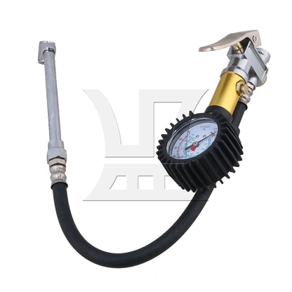 BQLZR 220 PSI Air Chuck Car Trucks With Dial Tire Inflator Gauge Dual Flexible Hose