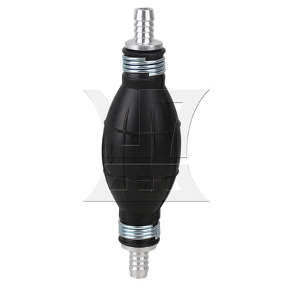 BQLZR Black Rubber Oil Hand Pump Primer Bulb 10mm Length 150mm a Way Valve