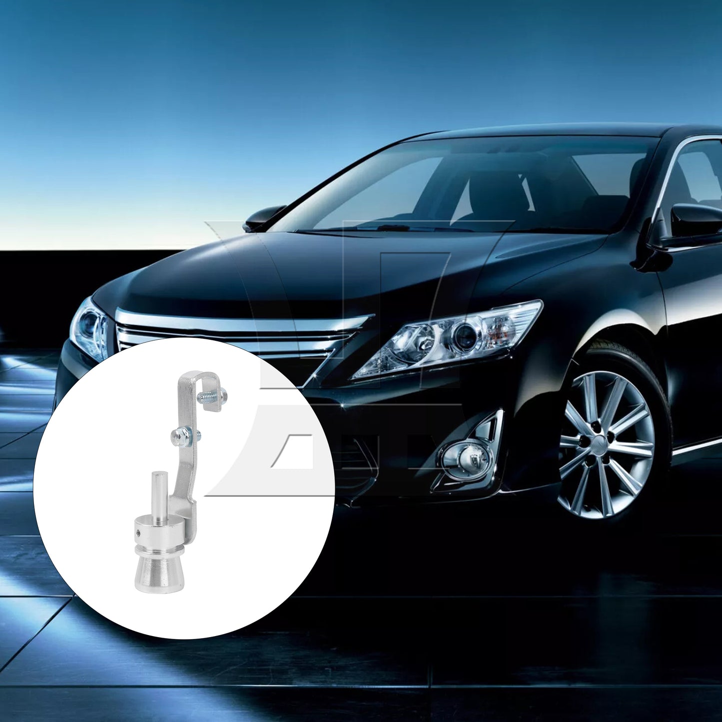 BQLZR Silver M Alum Turbo Sound Exhaust Silencer Pipe Whistle Blowoff Valve Simulator