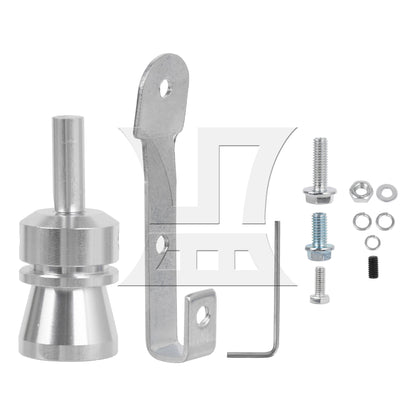 BQLZR Silver M Alum Turbo Sound Exhaust Silencer Pipe Whistle Blowoff Valve Simulator
