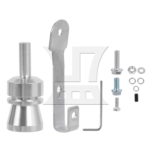 BQLZR Silver M Alum Turbo Sound Exhaust Silencer Pipe Whistle Blowoff Valve Simulator