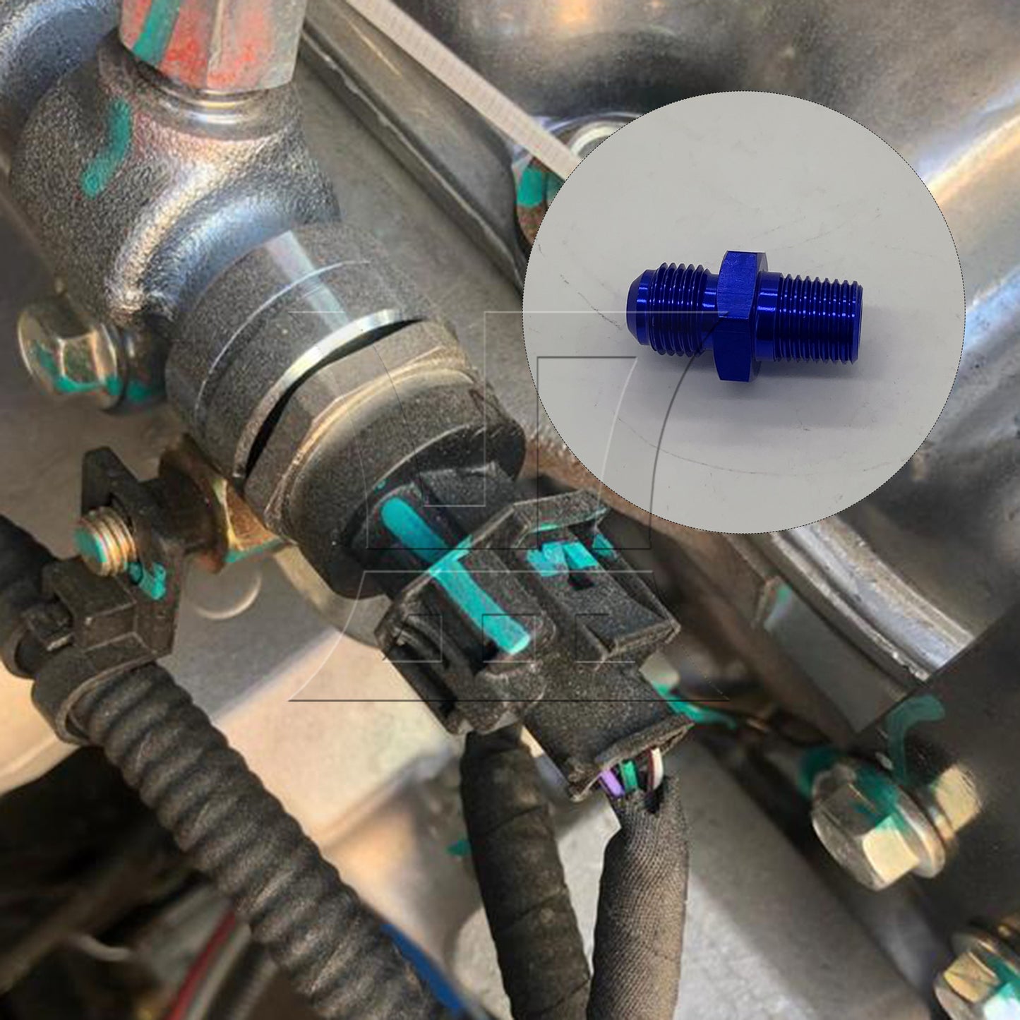 BQLZR Pipe Thread Fitting Adapter AN6 Male Flare to Male 1/4" NPT Aluminium Alloy