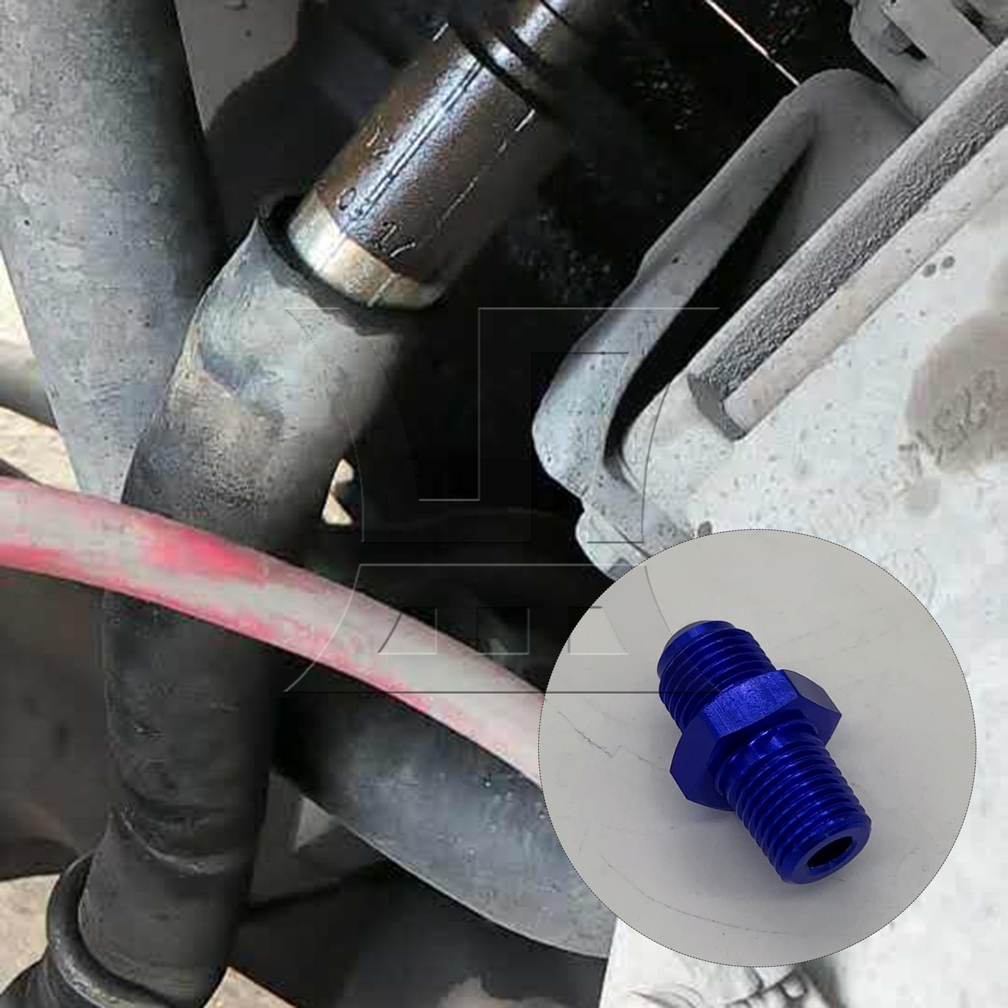 BQLZR Pipe Thread Fitting Adapter AN6 Male Flare to Male 1/4" NPT Aluminium Alloy