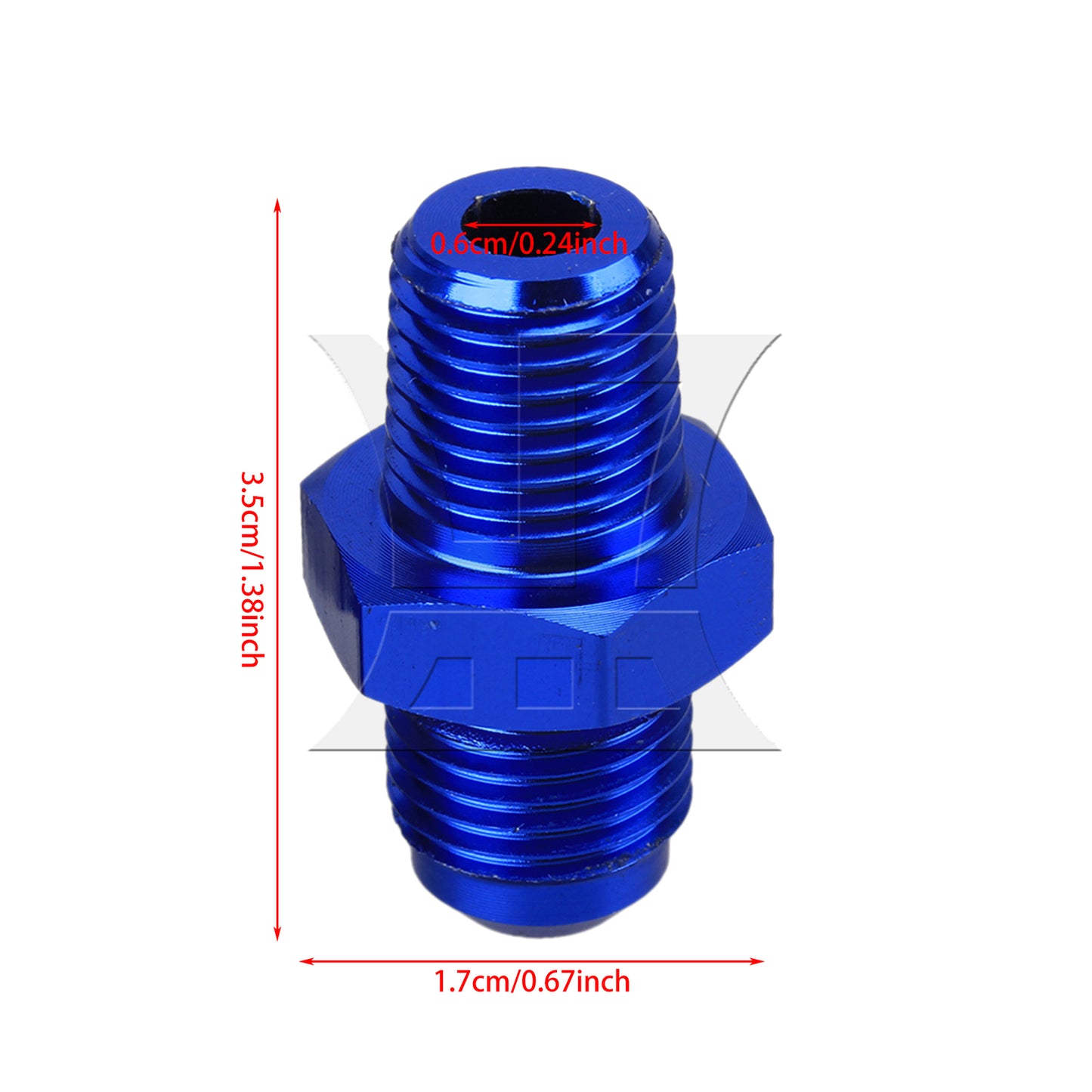 BQLZR Pipe Thread Fitting Adapter AN6 Male Flare to Male 1/4" NPT Aluminium Alloy