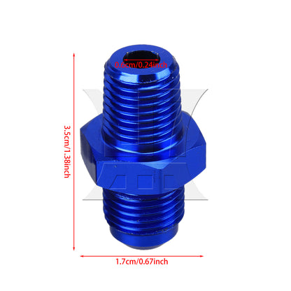 BQLZR Pipe Thread Fitting Adapter AN6 Male Flare to Male 1/4" NPT Aluminium Alloy