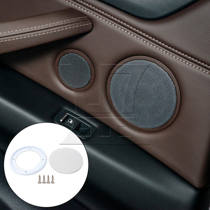 BQLZR 4 Inch White Car Audio Speaker Grille Cover Enclosure Net Cover
