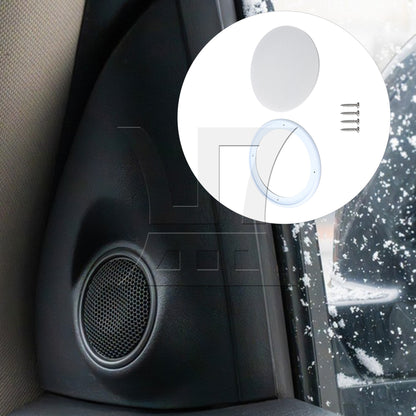 BQLZR 8" DIY Car Audio Speaker Cover Decorative Circle Metal Net Mesh Grille White
