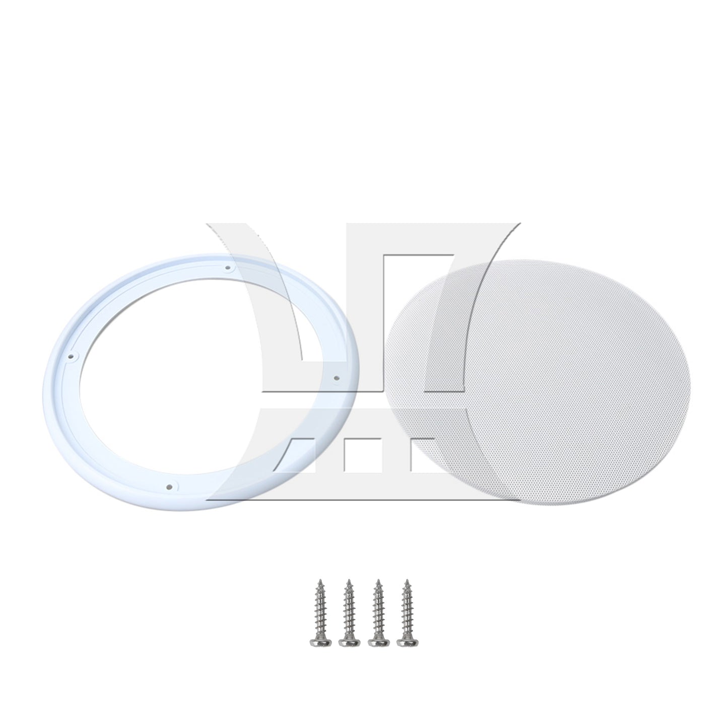 BQLZR 8" DIY Car Audio Speaker Cover Decorative Circle Metal Net Mesh Grille White